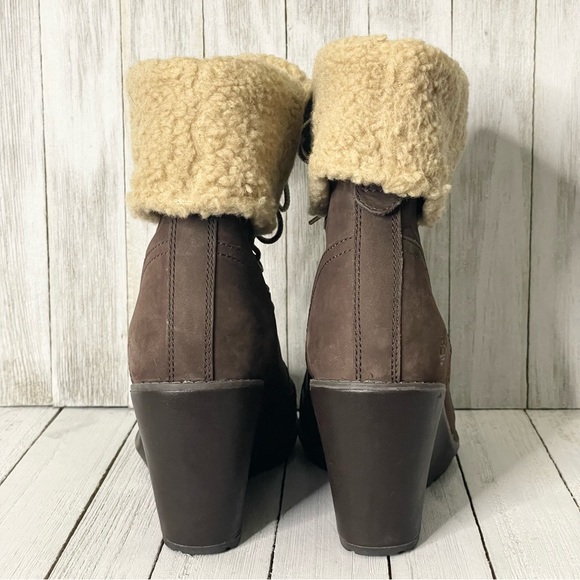 TIMBERLAND Earthkeepers Ladies Wedge Heel Boots Brown Size 7.5 - Picture 4 of 9